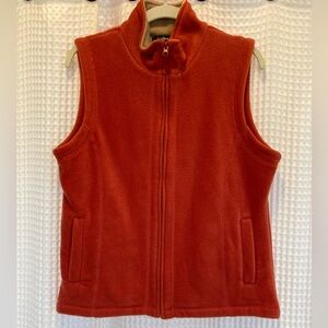 By Design Women's Classic orange fleece vest sz L